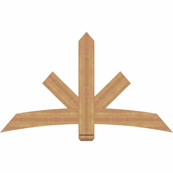 Ekena Millwork Alberta Smooth Timber Gable Bracket, Western Red Cedar, 60"W x 35"H x 1 1/2"D x 5 1/2"F, 14/12 Pitch GBW060X35X0206ALB00SWR - main